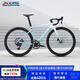 喜德盛公路自行車(chē)2025款AD350碳纖前叉座管功率計齒盤(pán)鋁合金超輕氣動(dòng) 流光青 510mm