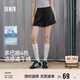 森馬（Semir）休閑褲女涼感寬松顯瘦夏季2025吸濕速干開(kāi)叉質(zhì)感短褲109325125001