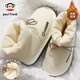 大嘴猴高幫防雨布棉拖鞋女士毛絨保暖家居室內可戶(hù)外穿耐磨防滑雪地靴男 白色【旗艦款】 38-39 標準碼