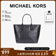 MICHAEL KORS禮物送女友輕奢MK女包JODIE老花單肩手提包托特包 小號 黑色