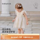 babylove女寶寶連衣裙夏季裙子蝴蝶刺繡紗裙外出甜美蓬蓬裙飛袖公主裙