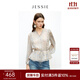 JESSIE【花信風(fēng)】2025年秋季新款法式印花雪紡上衣女款收腰荷葉邊 花色 M