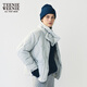 Teenie Weenie【小熊軟糖】2025冬新款保暖菱格輕盈泡芙羽絨服外套 灰色 M