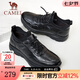 駱駝（CAMEL）免系商務(wù)運動皮鞋套腳一腳蹬休閑百搭通勤男鞋 G13A209167  黑色 42