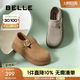 百麗（Belle）女鞋子復(fù)古厚底全包勃肯鞋款休閑樂福鞋D4V1DAM5 灰色 37 (235mm)