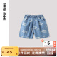 little moriLittle mori小森林寶寶休閑時尚短褲兒童中小童牛仔短褲 牛仔淺藍 120 cm
