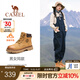 駱駝（CAMEL）【王俊凱同款】馬丁靴男秋冬2025新款大黃靴女戶外工裝靴登山鞋子 GF122W7790R 金黃 (女款加絨) 37