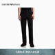 EMPORIO ARMANI/阿瑪尼官方旗艦新款男士純棉直筒cleanfit商務(wù)休閑褲秋季 【合身直筒】黑色 （褲長(cháng)偏長(cháng)） 52 (XL) (推薦：165-180斤)