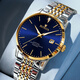 勞力士王子男士手表瑞士正品全自動(dòng)機械表防水夜光鏤空時(shí)尚男表真鉆進(jìn)口腕表 間金藍面 40mm