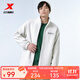 特步搖粒絨外套加絨秋冬男女保暖夾克時(shí)尚百搭上衣運動(dòng)服 棉花白 L