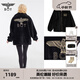 BOY LONDON【至尊經(jīng)典】秋季情侶仿貂燙金老鷹刺繡時(shí)尚梭織夾克外套N23013 黑色 S