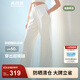 波司登（BOSIDENG）25年新款夏季驕陽(yáng)防曬長(cháng)褲女UPF50+修身休閑顯瘦直筒褲B250925114 浮云白8115 M 165/70A