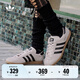 adidas「T頭鞋」STADT經(jīng)典時尚薄底運動板鞋男女阿迪達(dá)斯三葉草   奇跡石英色/黑色   38