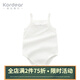 Kordear （考拉蒂爾）嬰兒吊帶三角哈衣竹纖維夏季薄款無袖包屁衣寶寶夏裝新生兒爬爬服 米白色 59cm （偏小拍大一碼)