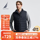 諾帝卡（NAUTICA）【商場(chǎng)同款】男裝春夏款防輕濺水輕薄羽絨背心馬甲男JO3315 藏青4NV XL