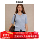 ELAND衣戀毛衣女復古翻領(lǐng)短袖合身顯瘦長(cháng)袖針織衫2025新款 淺藍色(51)L/Blue S /160