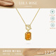 LOLA ROSE羅拉玫瑰珠寶盒系列白母貝項鏈女生日禮物節日禮物送女友 LR52607-虎眼石/白水晶