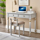 美式輕奢實(shí)木書(shū)桌歐式莫蘭迪灰色法式奶油風(fēng)電腦桌家用小型寫(xiě)字桌 100長(cháng)*50寬*76高書(shū)桌+靠背凳 莫蘭迪灰 否