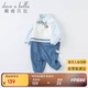 戴維貝拉（DAVE＆BELLA）嬰兒衣服男寶寶連體衣新生兒洋氣爬服2024秋裝外出哈衣
