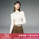 顏域羊毛內(nèi)搭針織衫女2025新款冬季糖果色修身顯瘦半高領(lǐng)打底毛衣 米白 M/38
