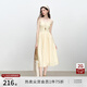 自巧小個(gè)子溫柔系無(wú)袖拼接連衣裙女2025夏季新款收腰顯瘦背心裙子 黃玉色 M （尺碼：4）