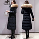 clotho Rennie品牌女裝羽絨服女中長(cháng)款真毛領(lǐng)過(guò)膝2025冬季新款修身收腰加厚韓版 黑色+本色真貉子毛 M
