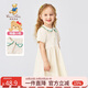 Classic Teddy精典泰迪女童連衣裙兒童裙子中小童裝夏裝公主裙甜美裙 米白 120 