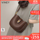 viney牛皮包包女包新款斜挎包輕奢馬鞍包生日禮物送女友老婆 【咖啡色】高級感實(shí)用品牌女生腋下包 時(shí)尚百搭休閑單肩包