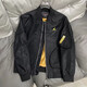 JUST DO IT-NIKE秋季外套美式刺繡aj飛人夾克工裝運動(dòng)飛行員立領(lǐng)棒球休閑男 M 耐克80-90斤