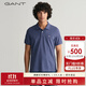 GANT男士簡(jiǎn)約通勤純色純棉百搭舒適翻領(lǐng)針織衫短袖polo衫 902藏藍色 L