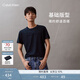 Calvin Klein Jeans夏季男女情侶中性休閑簡(jiǎn)約ck壓紋字母圓領(lǐng)短袖T恤J323262 BEH-太空黑 XL （推薦165-180斤）
