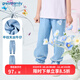 歌瑞家（greatfamily）兒童褲子女童裝2024夏季新款小童中大童牛仔褲休閑褲防蚊長褲樂友 牛仔色 130 【6-7歲】