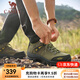 駱駝登山徒步鞋男保暖耐磨減震男士戶外徒步休閑鞋 A632026015，軍綠，男 40