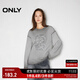 ONLY秋季潮流復古印花寬松落肩圓領(lǐng)純棉T恤女|124302009 E39 黑珍珠色 M (165) 84A