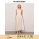 MAXRIENY【貴雅新中式-商場同款】繡花仙氣方領連衣裙 米白 M 02/36