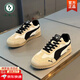 啄木鳥(niǎo)男鞋2026新款潮牌高級感軟底透氣運動(dòng)休閑板鞋阿甘鞋男復古德訓鞋 白黑 42