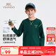 英氏（YEEHOO）男童T恤長(cháng)袖兒童衣服秋裝休閑運動(dòng)透氣秋季打底衫衛衣中大童裝新 趣味字母-崧騰綠 150