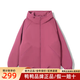 鴨鴨（YAYA）【王一博同款】羽絨服男女同款2025秋冬新款休閑短款情侶厚外套YX 玫紅 【輕盈保暖/柔軟親膚】 M 110-130斤