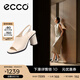 愛步（ECCO）魚嘴高跟涼鞋女  夏季休閑百搭圓頭粗跟涼鞋 雕塑233313 石灰色23331301378 36