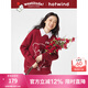 熱風（Hotwind）25年春季新款女士新年紅色圓領針織衫可愛寬松毛衣女上裝 05紅色 S
