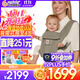ERGObaby二狗背帶嬰兒抱娃神器四季透氣外出旅行遛娃神器breeze解放雙手 Omni Deluxe淺橄欖綠+口水巾