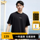 卡賓（CABBEEN）涼感印花短袖T恤男士夏季寬松透氣冰絲上衣休閑簡(jiǎn)約圓領(lǐng)t恤男 煤黑色01 L (175) 50