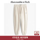 Abercrombie & Fitch經(jīng)典小麋鹿圖案男裝24春秋季美式抓絨運動(dòng)衛褲長(cháng)褲134-4098 米白色 L (180/86A)