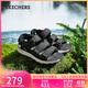斯凱奇（Skechers）涼鞋男士秋季外穿運動(dòng)涼拖鞋男鞋平底踩屎感軟底沙灘鞋237586