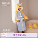 靜韻超柔軟迪士尼維尼熊睡袍女冬珊瑚絨軟棉棉家居服保暖睡衣