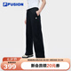 FILA FUSION斐樂(lè)官方潮牌針織長(zhǎng)褲女2025春季時(shí)尚寬松休閑直筒褲