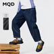 馬騎頓【彎刀褲】MQD男童25冬新款街潮學(xué)院風(fēng)保暖親膚牛仔褲 原牛仔色 150