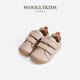 小羊沃利woollykids小羊沃利澳洲真皮男女寶寶防水包頭橡膠軟底防滑學(xué)步鞋 奶茶棕 21 碼適合腳長(cháng)13.1-13.5cm