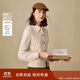 茵曼假兩件絞花針織衫2025冬女裝新款學(xué)院風(fēng)復(fù)古長(zhǎng)袖開(kāi)衫 淺杏白 S