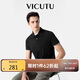 威可多（VICUTU）【everPolo二代】七夕禮物男士短袖商務(wù)T恤polo衫黑色175/96B